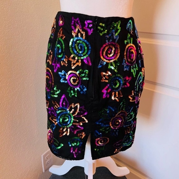 Sandy Starkman Vintage Sequin Mini Skirt - Picture 3 of 8